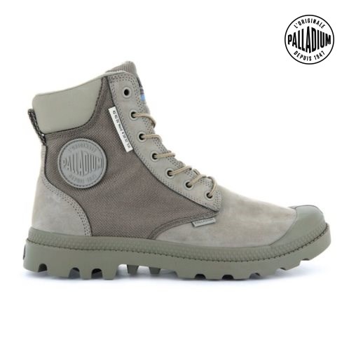 Bottes Palladium Pampa SC WPN U-S Femme Vert Olive | FR USX857P